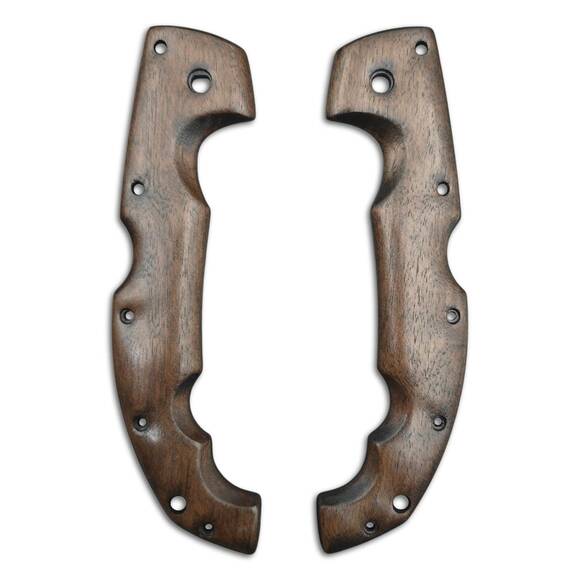 Cold Steel Voyager Extra Large walnut handle scales - Traditional Dark / hand-painted