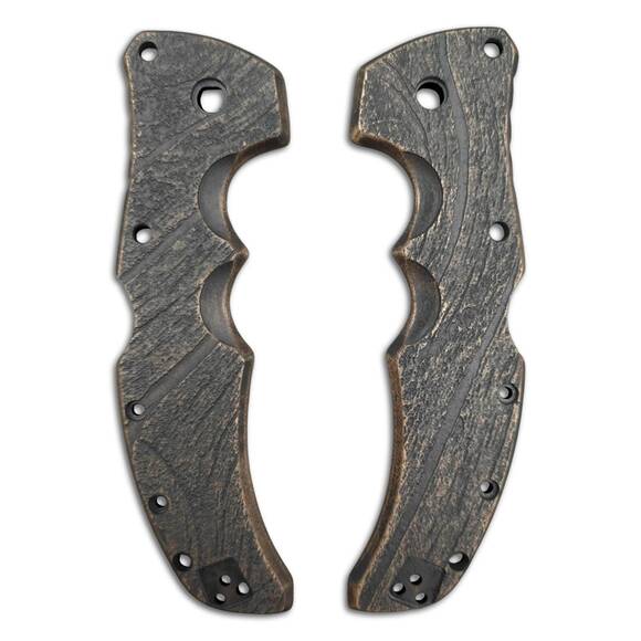 Cold Steel Recon 1 maple handle scales - Wood Bark (3169) / hand-painted