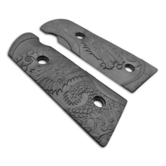 Daniel H9 Palm Swell G10 Black grips - Yin Yang Dragon / hand-painted