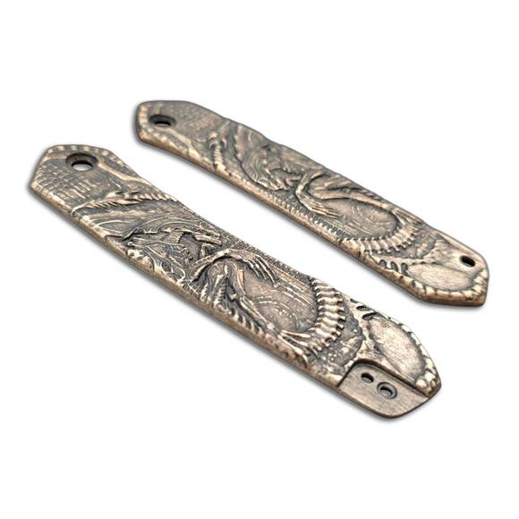 CIVIVI Vision FG maple handle scales - Alien / hand-painted