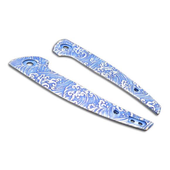 Reate J.A.C.K. maple handle scales - Japan Wave / hand-painted