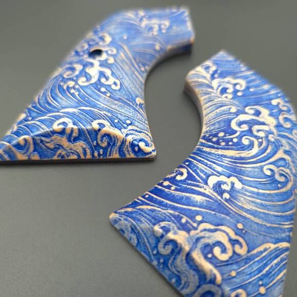 Ruger XR3 New maple grips - Japan Wave / hand-painted