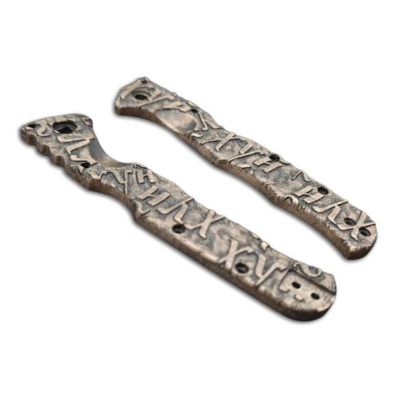 Cold Steel Frenzy 2 3.5 maple handle scales - Versatile Russian Word / hand-painted
