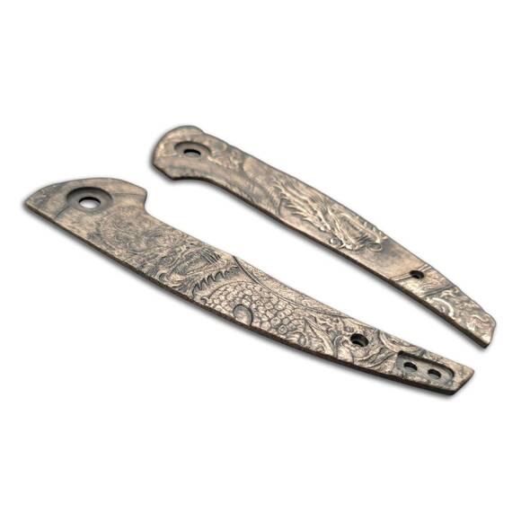 Reate J.A.C.K. maple handle scales - Yin Yang Dragon / hand-painted
