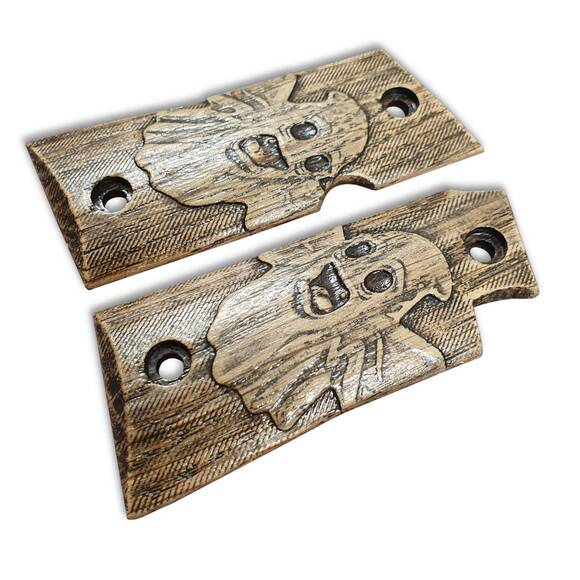 Colt Mustang Pocketlite Maple Grips - Ghost (Glow) / Hand-painted