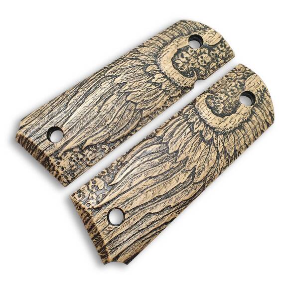 1911 Full-Size Maple Grips - Angel Wings / Hand-painted