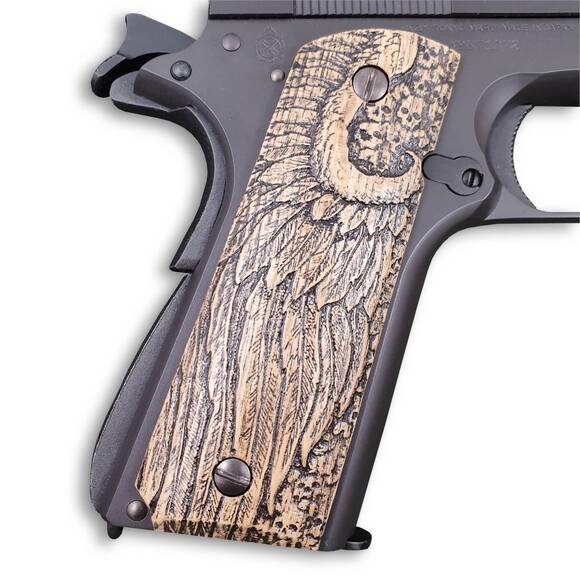 1911 Full-Size Maple Grips - Angel Wings / Hand-painted