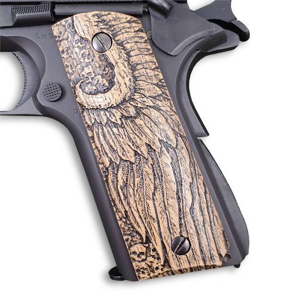 1911 Full-Size Maple Grips - Angel Wings / Hand-painted