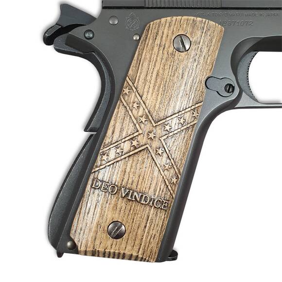 1911 Full-Size Maple Grips - Confederate States Of America / Hand-painted