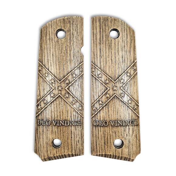 1911 full-size maple grips - Confederate States Of America / hand-painted