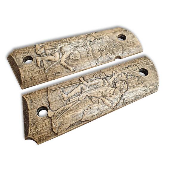 1911 Full-Size Maple Grips - Et In Arcadia Ego / Hand-painted