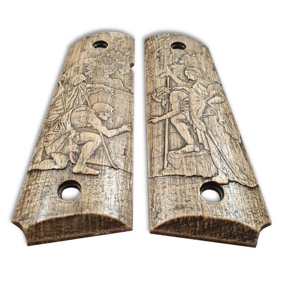1911 Full-Size Maple Grips - Et In Arcadia Ego / Hand-painted