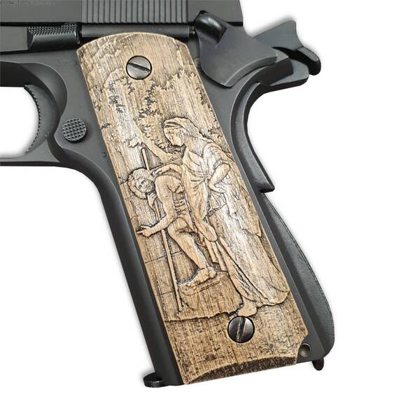 1911 Full-Size Maple Grips - Et In Arcadia Ego / Hand-painted