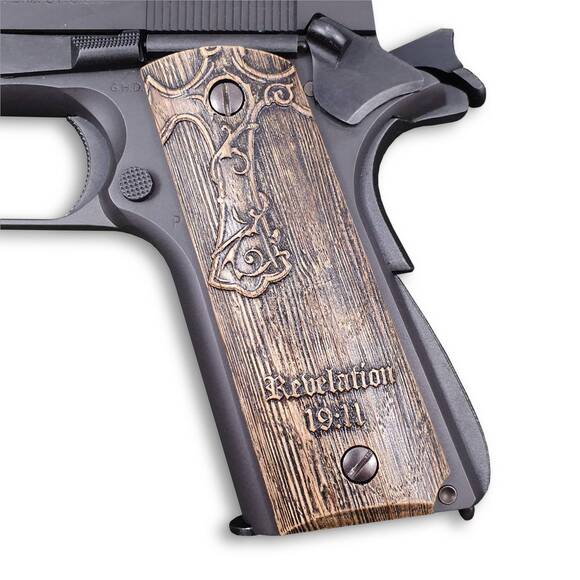 1911 Full-Size Maple Grips - Revelation 19:11 V2 / Hand-painted