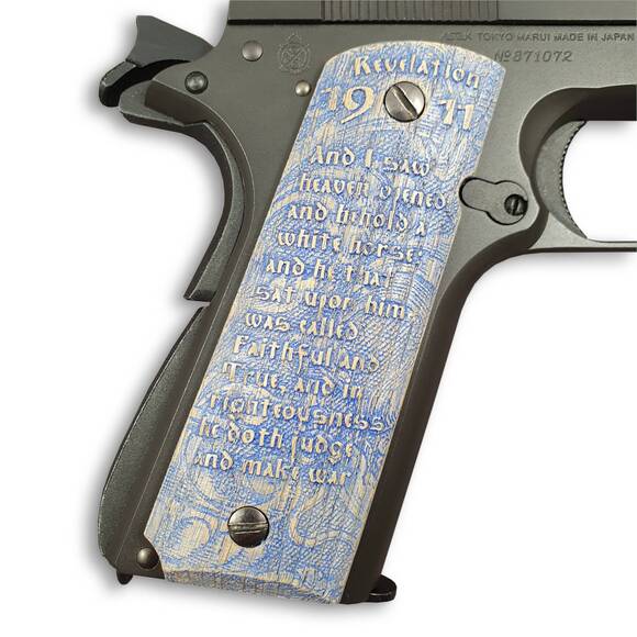 Revelation 19:11 Azure - 1911 Full Size Government Grips