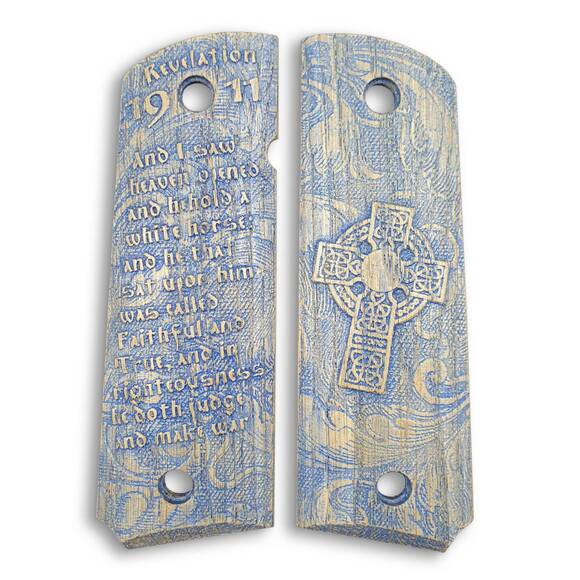 Revelation 19:11 Azure - 1911 Full Size Government Grips