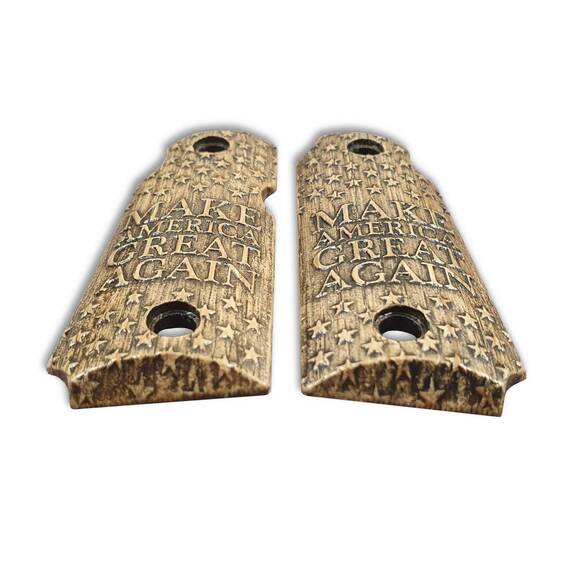 Kimber Micro 380 Maple Grips - Make America Great Again / Hand-painted