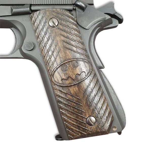 Batman Black - 1911 Full Size Bobtail Grips