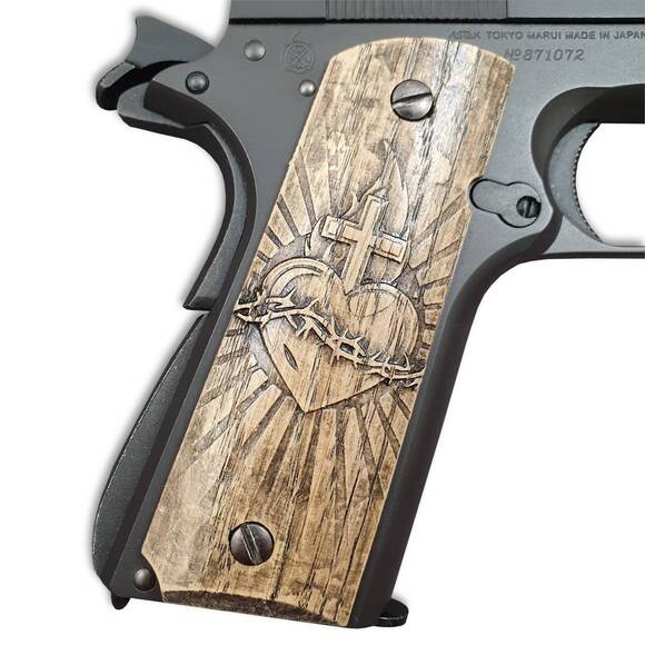 1911 Full-Size Maple Grips - Sacred Heart / Hand-painted