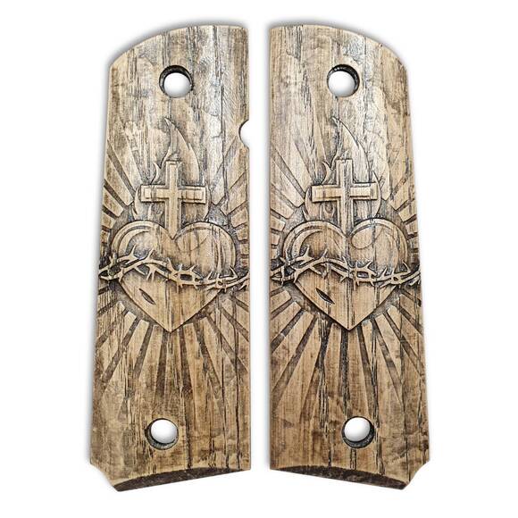 Sacred Heart - 1911 Full Size Government Grips