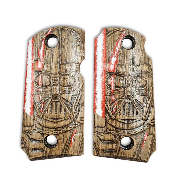 Kimber Micro 9 maple grips - Darth Vader / hand-painted
