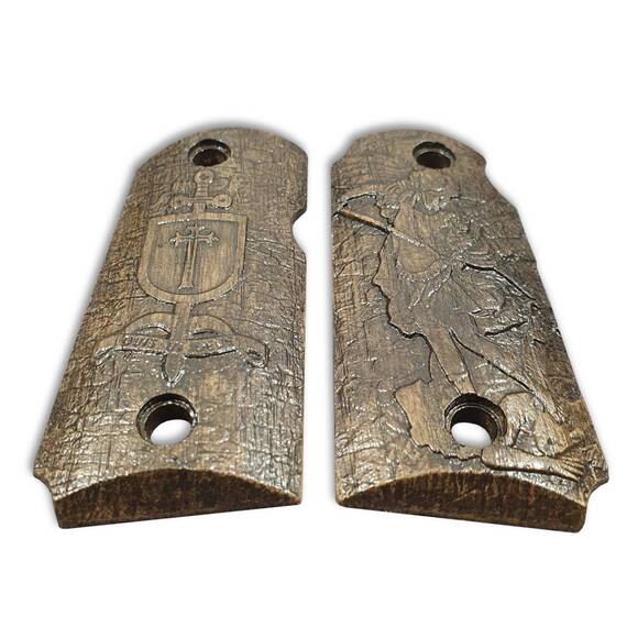 Quis Ut Deus Black - Kimber Micro 9 Grips