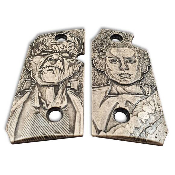 Sig Sauer P238 Maple Grips - Monster Frankenstein Bride / Hand-painted