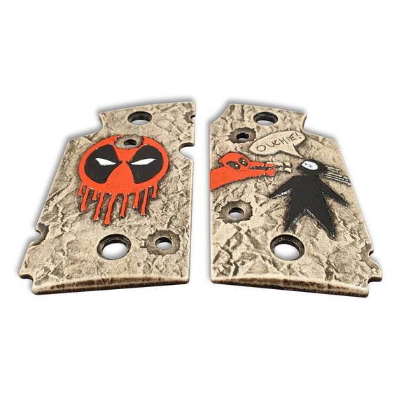 Sig Sauer P938 Maple Grips - Deadpool / Hand-painted