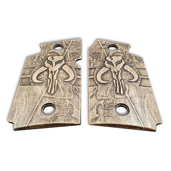 Sig Sauer P938 Maple Grips - Mythosaur Skull / Hand-painted