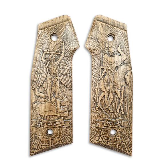 AR-15 Indian Creek adapter grips - St Archangel Michael / hand-painted