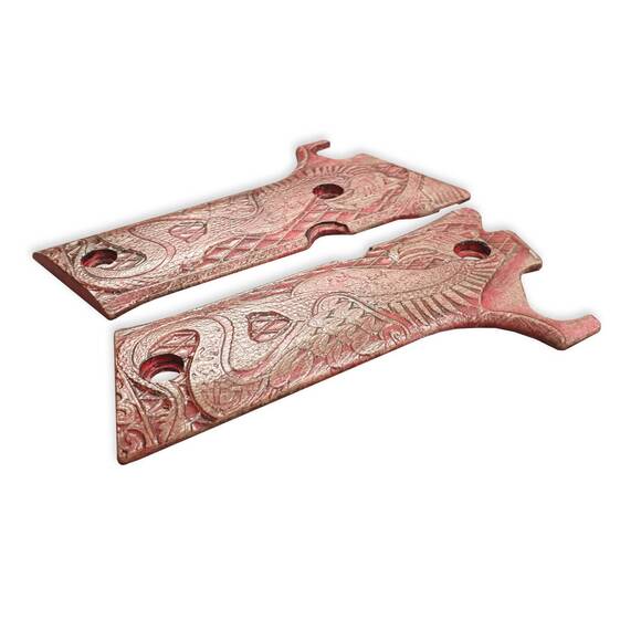 Beretta 92X Performance Maple Grips - Celtic Griffin Dark Cherry / Hand-painted