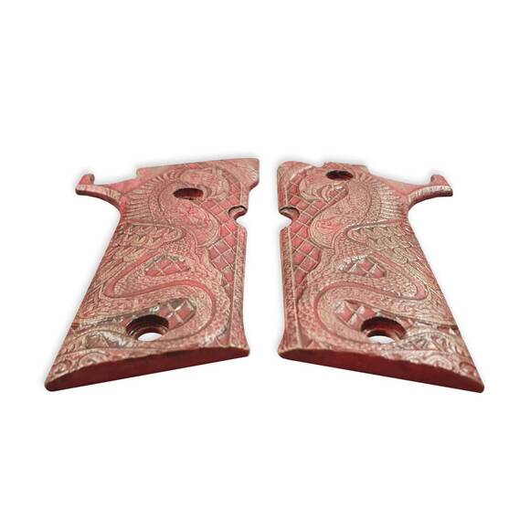 Beretta 92X Performance Maple Grips - Celtic Griffin Dark Cherry / Hand-painted