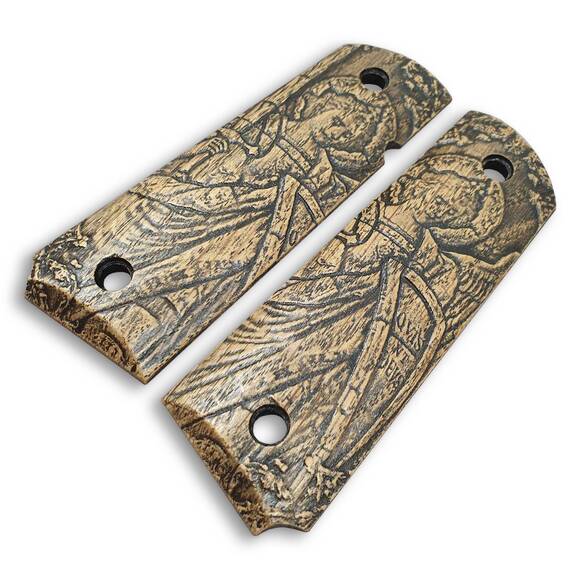 1911 Full-Size Maple Grips - Cathedral Angel / Hand-painted