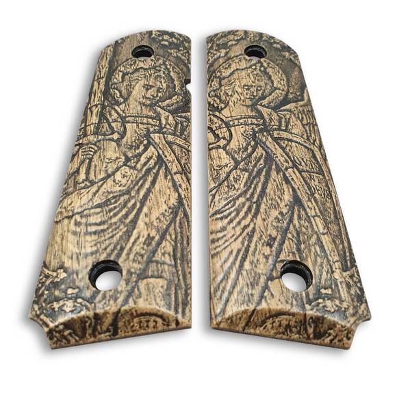 1911 Full-Size Maple Grips - Cathedral Angel / Hand-painted