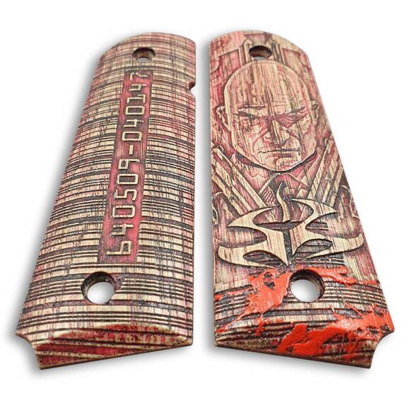 1911 Full-Size Maple Grips - Hitman Code / Hand-painted