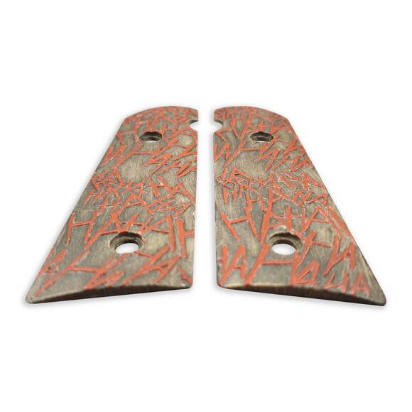 Hudson H9 Maple Grips - Ha-Ha-Ha Red / Hand-painted