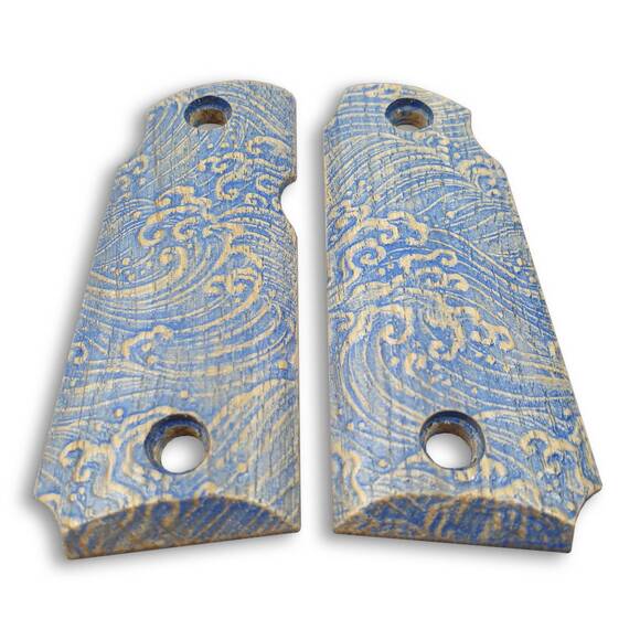Kimber Micro 380 Maple Grips - Japan Wave / Hand-painted