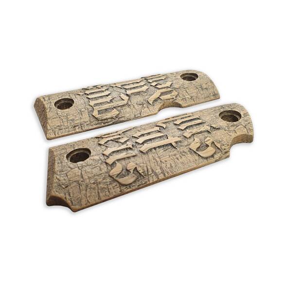 Kimber Micro 380 Maple Grips - Quis Ut Deus V3 / Hand-painted