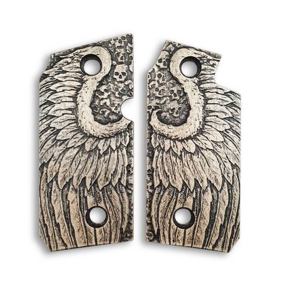 Sig Sauer P238 maple grips - Angel Wings / hand-painted