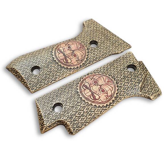 Beretta 92S Maple Grips - Sun God / Hand-painted