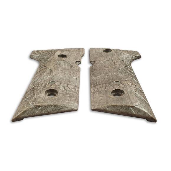 Beretta 92X, M9A3, M9A4 Maple Grips - Rise Up Skull Grey / Hand-painted