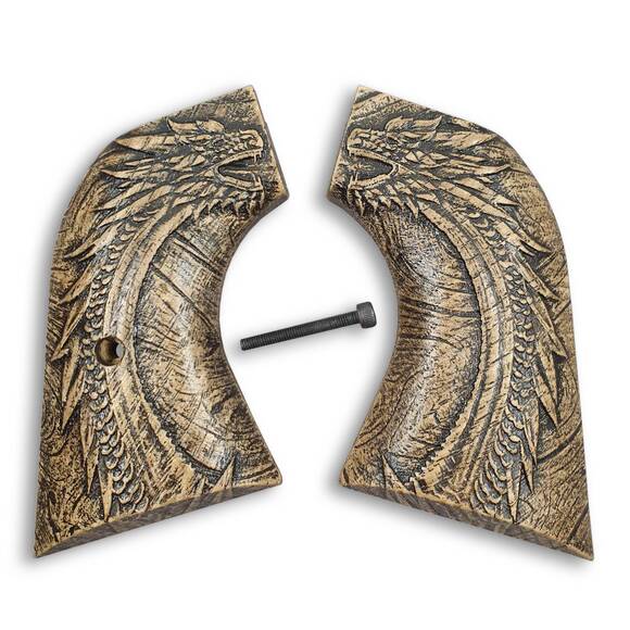 Ruger XR3 maple grips - Dragonborn / hand-painted
