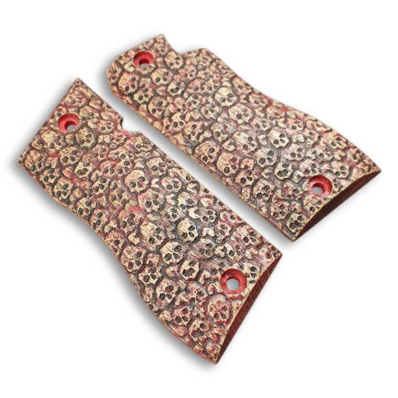 Star Model BM 9 Maple Grips - Skulls Mountain Cherry / Hand-painted