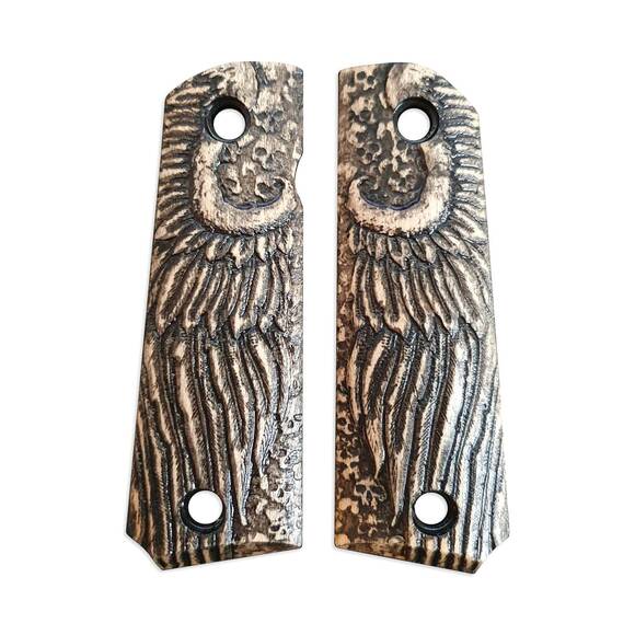 Browning 1911 22 / 380 maple grips - Angel Wings / hand-painted
