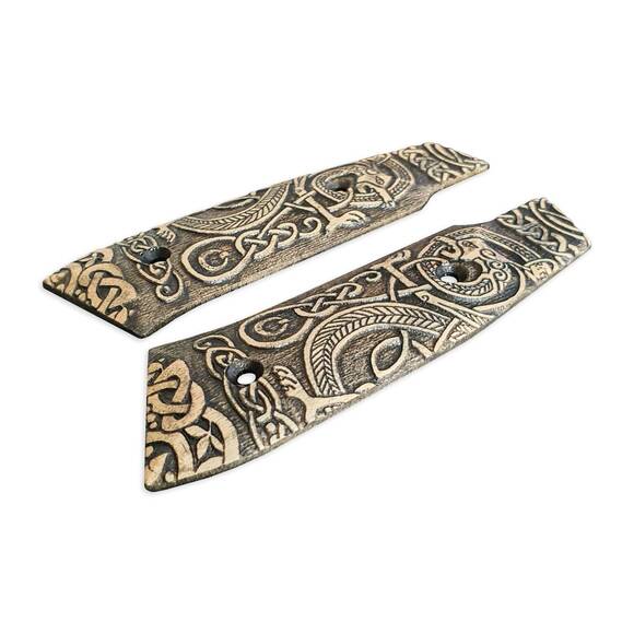 Laugo Arms Alien Maple Grips - Celtic Gates / Hand-painted