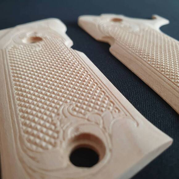 Beretta 92X Performance Maple Grips - Classic DIY / Hand-painted