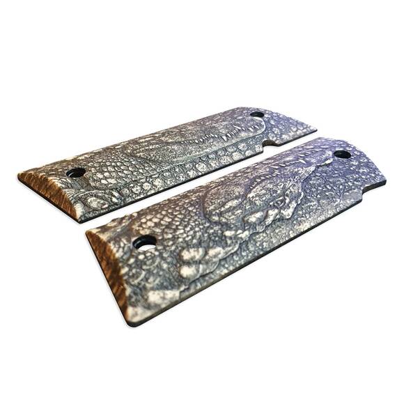 Coonan 357 Magnum Full-Size Maple Grips - Alligator / Hand-painted