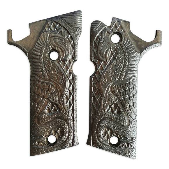 Beretta 92X Performance maple grips - Celtic Griffin Black / hand-painted
