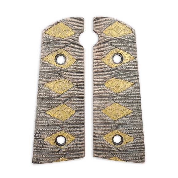 Hudson H9 maple grips - Katana Gold / hand-painted