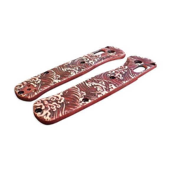 Japan Wave Baroque - Benchmade Bugout 535 Knife Scales by Svechnikov Knives